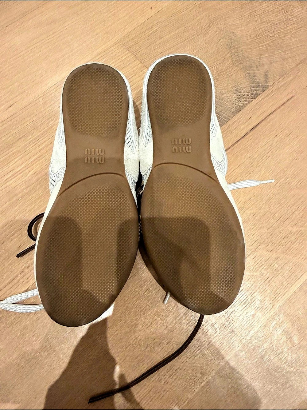 Miu Miu Rete Scamosciato Sneaker White & Brown EU 36.5 excellent condition - Picture 4 of 6